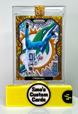 Tyreek Hill Prizm Orange Disco TD Flip Dolphins Patch 1/1