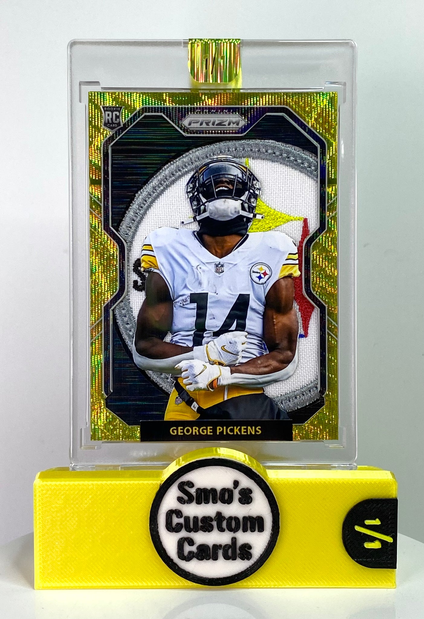 George Pickens Prizm Gold Wave Steelers Patch 1/1