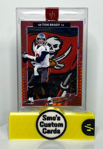 Tom Brady Optic Red Pulsar Black Ice Bucs Patch 1/1