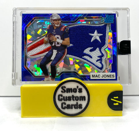 Mac Jones Full Cracked Ice Patriots Patch Rated Rookie 1/1