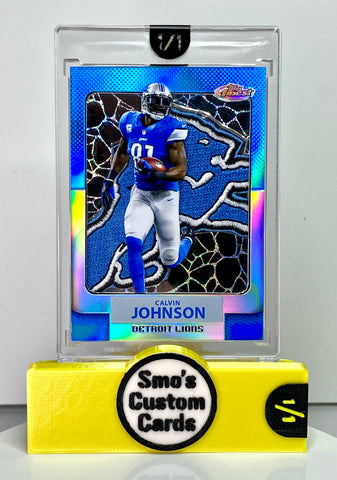 Calvin Johnson Topps Finest Lions Team Patch 1/1