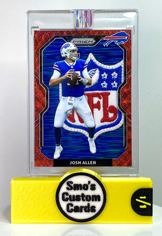 Josh Allen Prizm Red Wave NFL Shield Patch 1/1