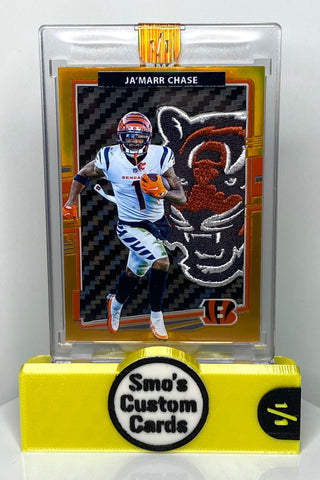 Ja’Marr Chase Optic Orange Carbon Fiber Bengals Patch 1/1