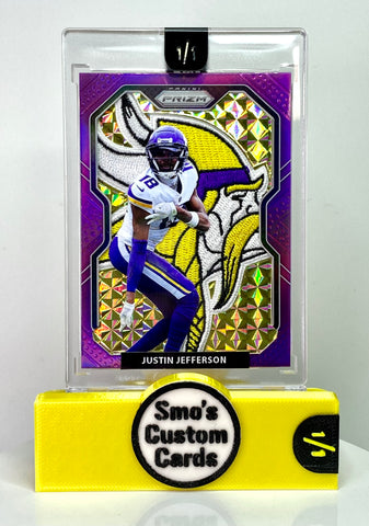 Justin Jefferson Prizm Purple Griddy Vikings Patch 1/1