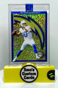 Justin Herbert 2011 Topps Chrome Throwback Gold Sparkle Chargers Patch 1/1
