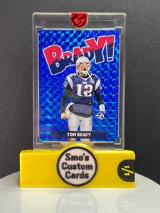 Tom Brady Patriots Blue Mosaic BRADY KABOOM! 1/1