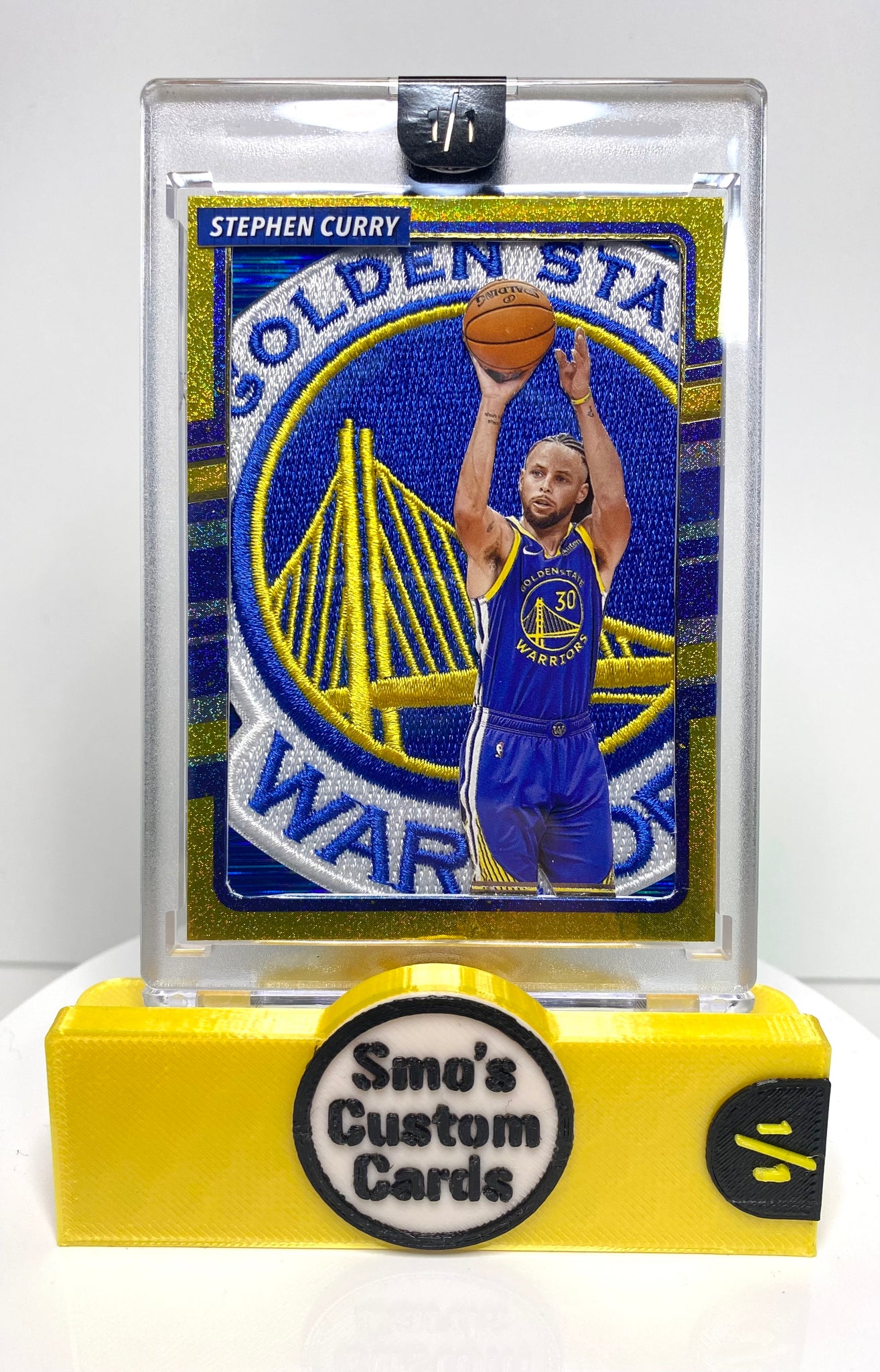 Steph Curry Gold Glitter Warriors Patch 1/1