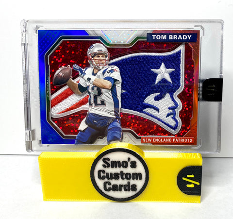 Tom Brady Red White Blue Sparkle Patriots 1/1