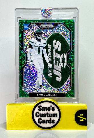 Sauce Gardner Prizm Green Disco RC Jets Team Patch 1/1