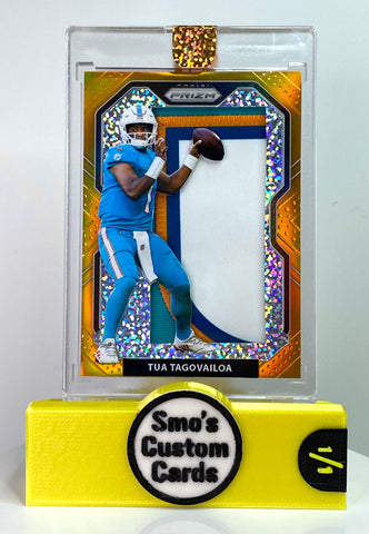 Tua Tagovailoa Prizm Orange Dolphins Jersey Patch 1/1