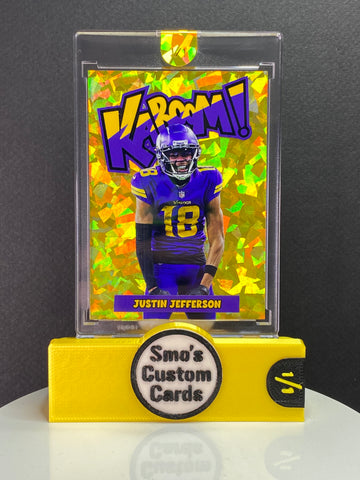 Justin Jefferson Vikings Gold Ice KABOOM! 1/1