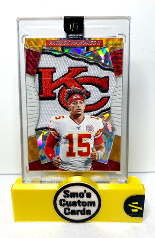 Patrick Mahomes Red White Orange Ice Team Patch 1/1