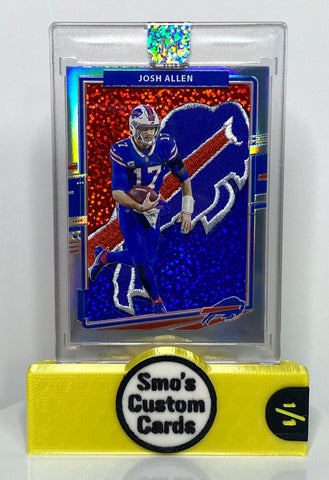 Josh Allen Optic Red / Blue Sparkle Bills Patch 1/1