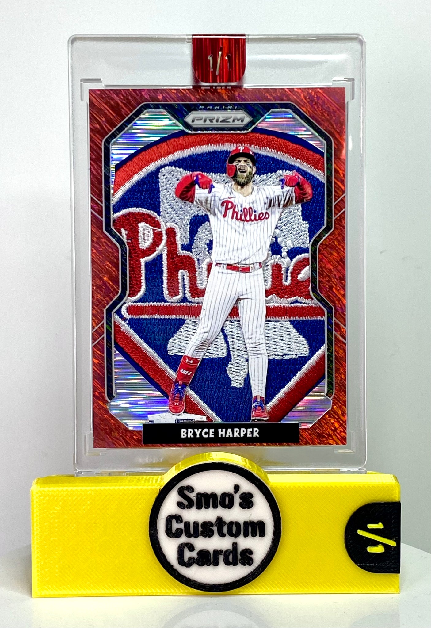 Bryce Harper Prizm Red Shimmer NLCS MVP Phillies Patch 1/1