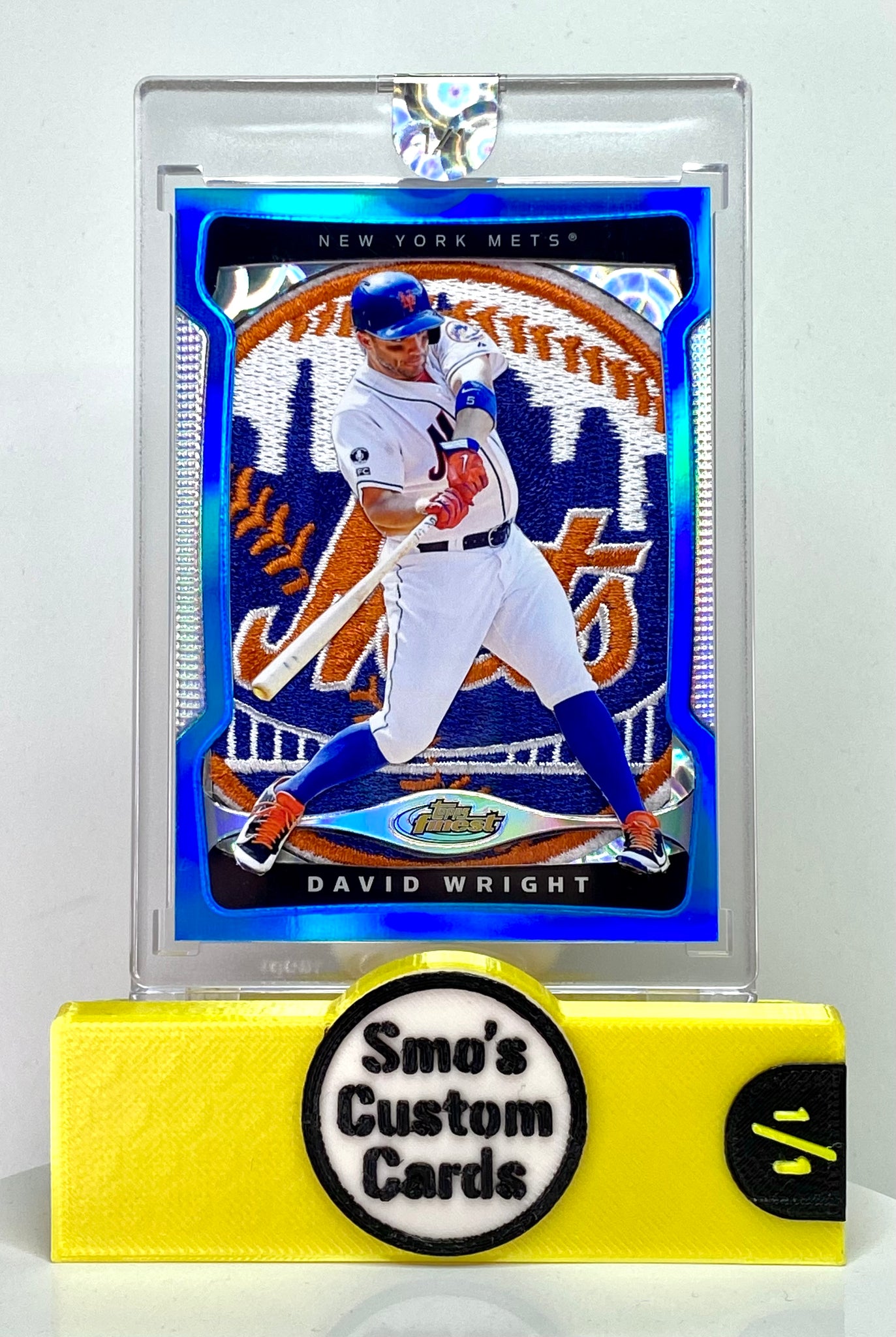 David Wright Topps Finest Throwback Mets Patch 1/1