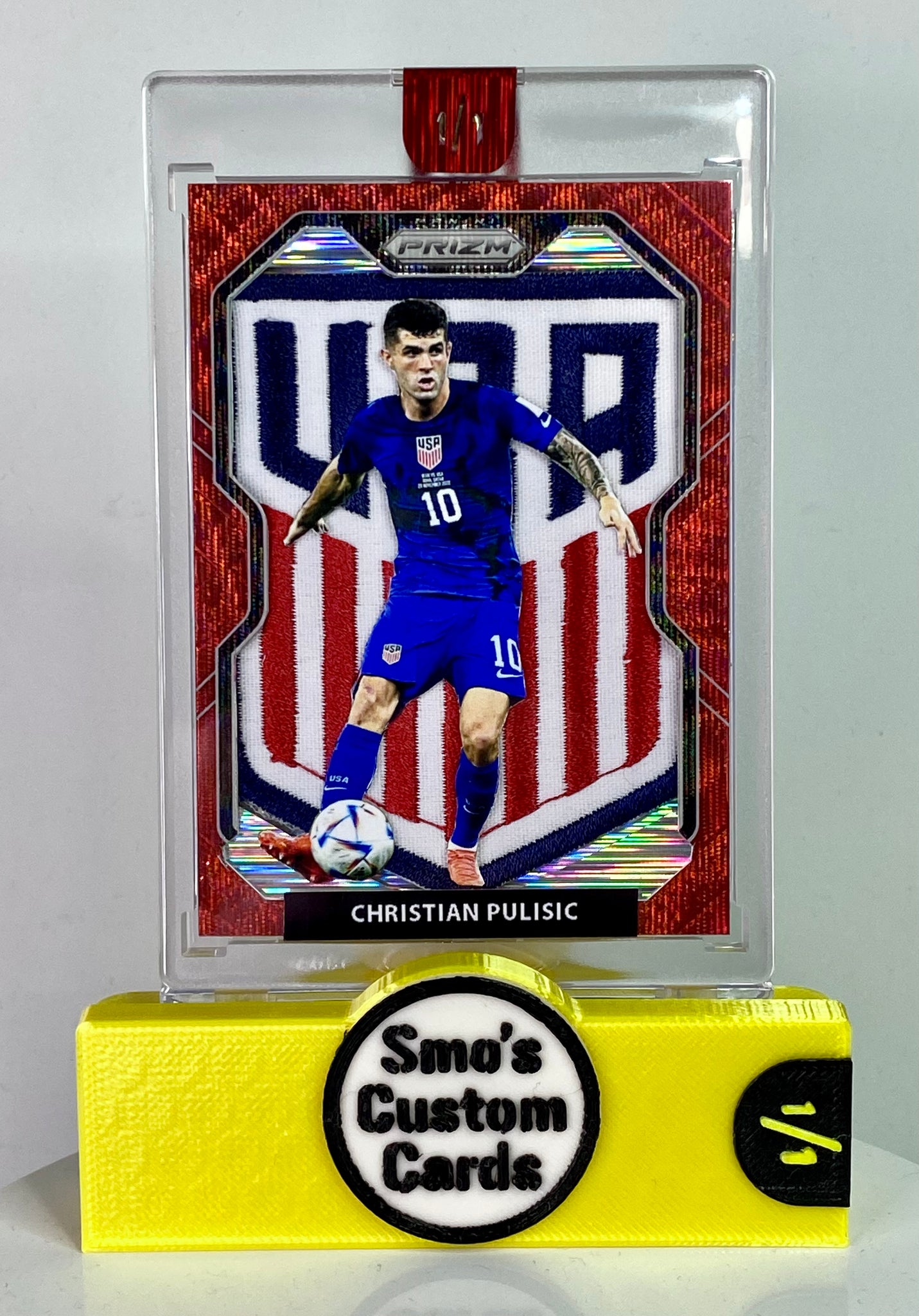 Christian Pulisic Prizm Red Wave USA Patch 1/1