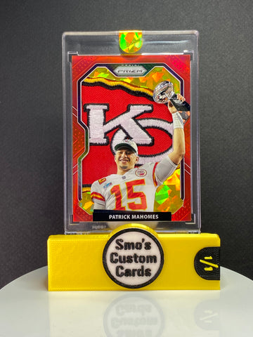 Patrick Mahomes Prizm Red Super Bowl 57 Champions Chiefs Alt Patch 1/1