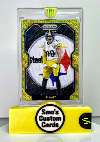 TJ Watt Prizm Gold Wave Steelers Team Patch 1/1