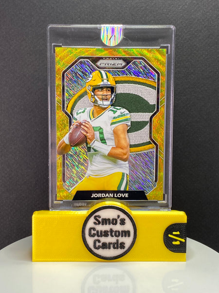 Jordan Love Prizm Gold Wave Packers Patch 1/1
