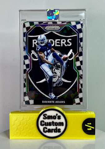 Davante Adams Prizm Checkerboard Goalpost Dunk Raiders Patch 1/1