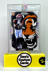 Ja’Marr Chase Prizm White RC Griddy Bengals Patch 1/1