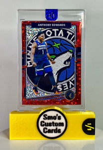 Anthony Edwards Optic Red Disco Timberwolves Patch 1/1