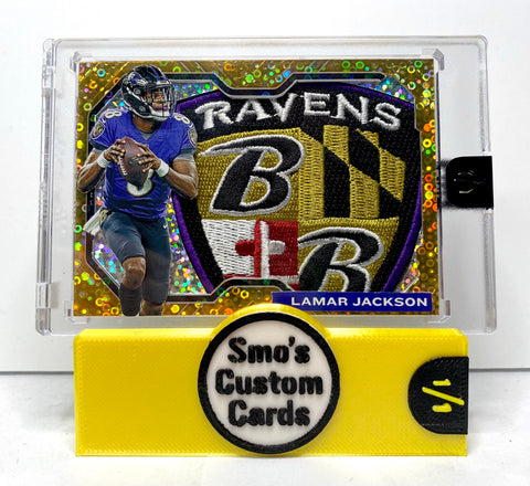 Lamar Jackson Disco Sparkle Ravens Shield 1/1