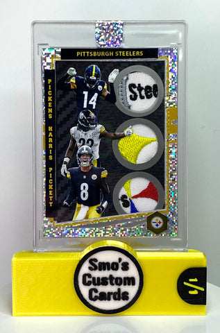 Pickett / Pickens / Harris Optic White Sparkle Triple Patch 1/1