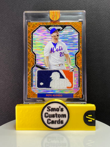 Pete Alonso Prizm Orange Lazer MLB Mets Logoman Patch 1/1