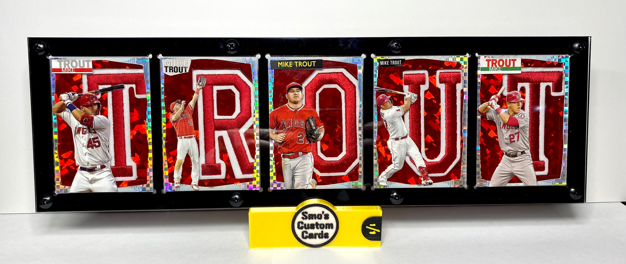 Mike Trout Red Ice Nameplate