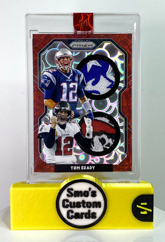 Tom Brady Prizm Red Scope Dual Pats / Bucs Patches 1/1
