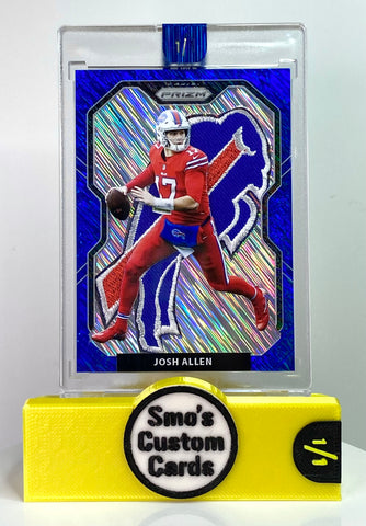 Josh Allen Prizm Blue Shimmer Red Uniform Bills Patch 1/1