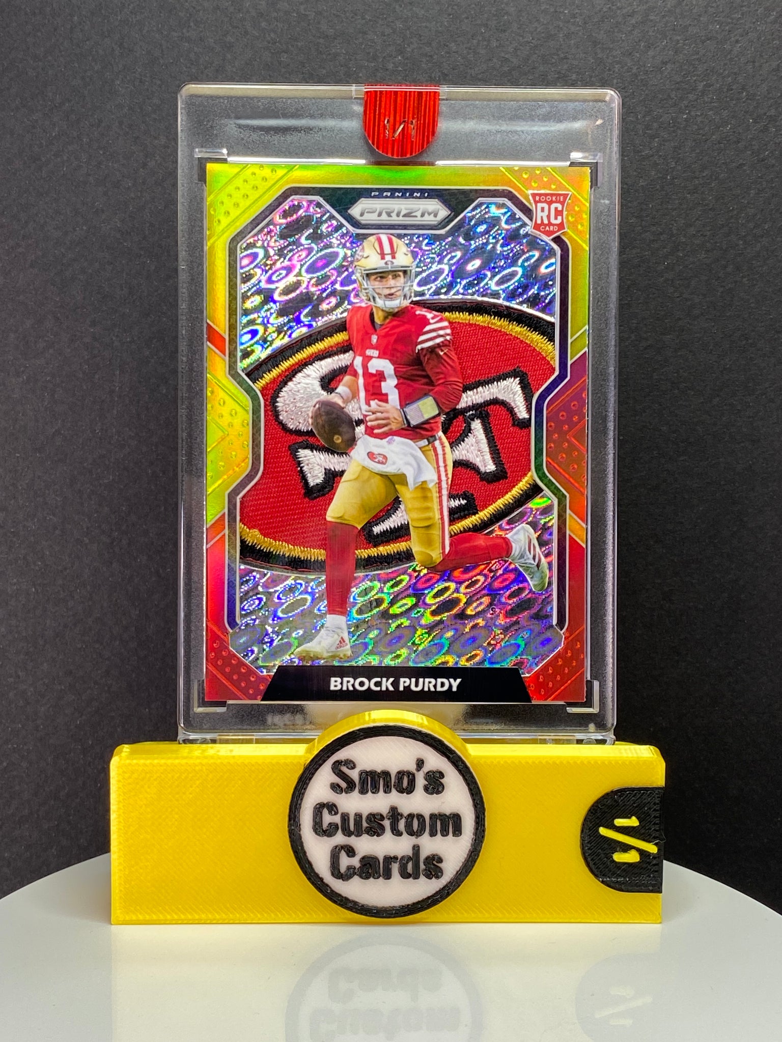 Brock Purdy Prizm Yellow / Red San Francisco 49ers Patch 1/1