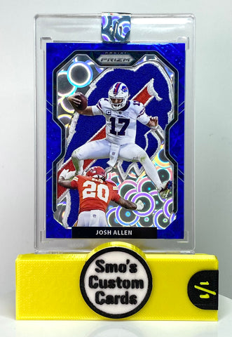 Josh Allen Prizm Blue Scope Hurdle Bills Patch 1/1