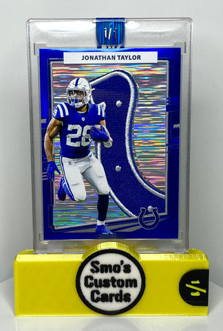 Jonathan Taylor Prizm Blue Shimmer Colts Patch 1/1