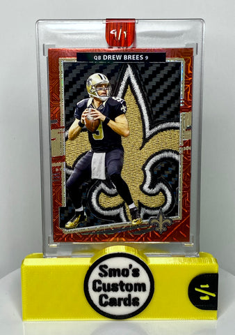 Drew Brees Optic Red Mojo Carbon Fiber Saints Patch 1/1