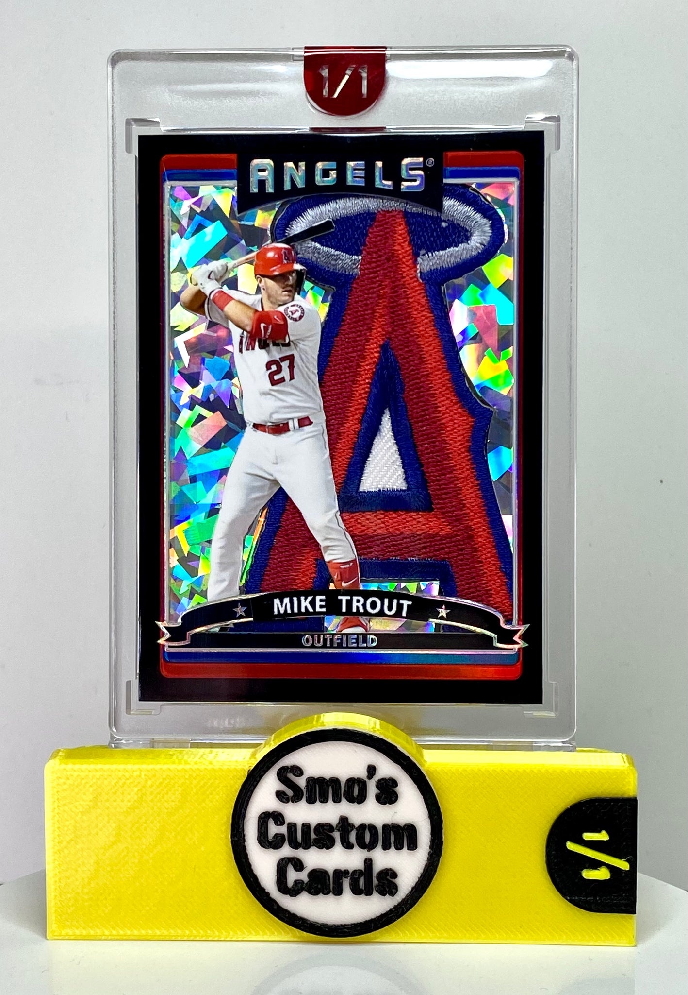 Mike Trout Topps Chrome Throwback Angels Team Patch 1/1