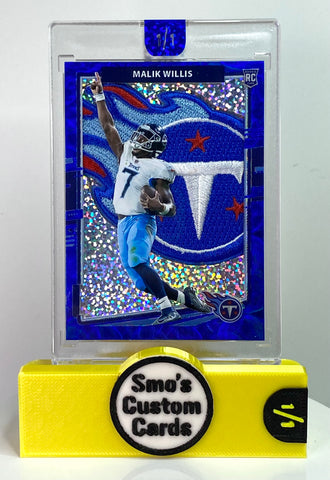 Malik Willis Optic Blue Scope TD Celebration Titans Patch 1/1