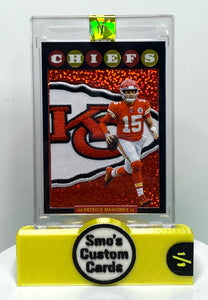 Patrick Mahomes 2008 Throwback Red Sparkle Chiefs Patch 1/1