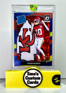 Isiah Pacheco Optic Red Yellow Rated Rookie Chiefs Team Patch 1/1
