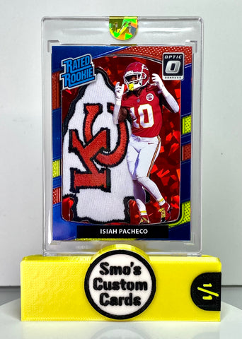 Isiah Pacheco Optic Red Yellow Rated Rookie Chiefs Team Patch 1/1